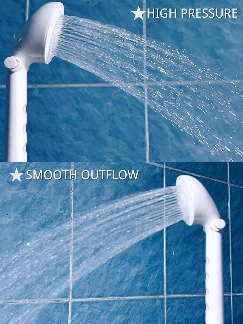 DSRTLP RV Exterior Shower Box Outdoor Camper Trailer Shower Kit with Shower Faucet Shower Head and Hose Wall Box Portable use for Camper Van Travel Trailer Motorhome and Boat (White) - Image 2